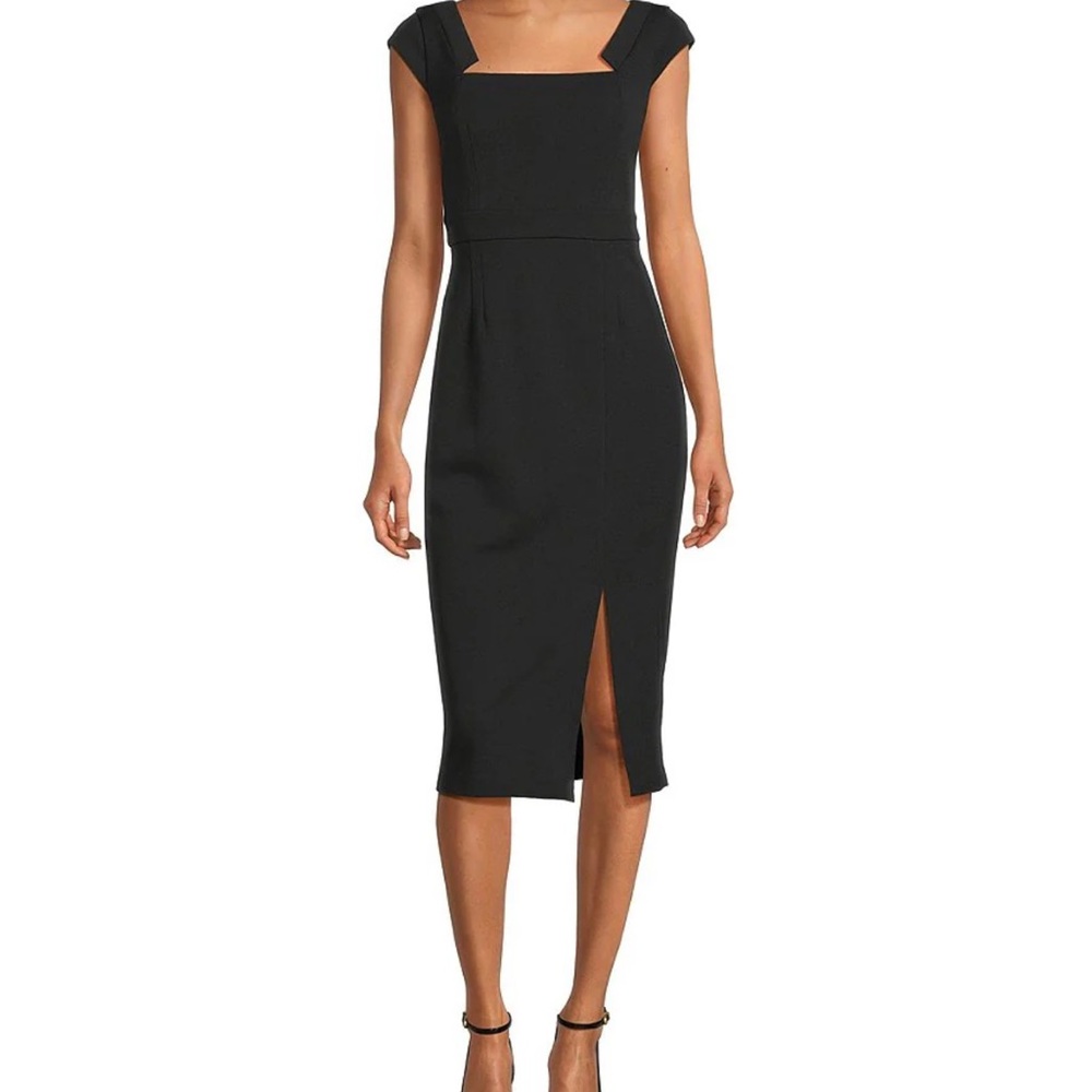 Donna Karan scuba crepe sheath dress.